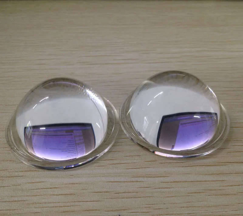 2PCS Projector Glass Convex Lens Diameter 28mm Height 9.8MM Plano-convex Lens Optical High-power LED Lens Focal Length 25mm