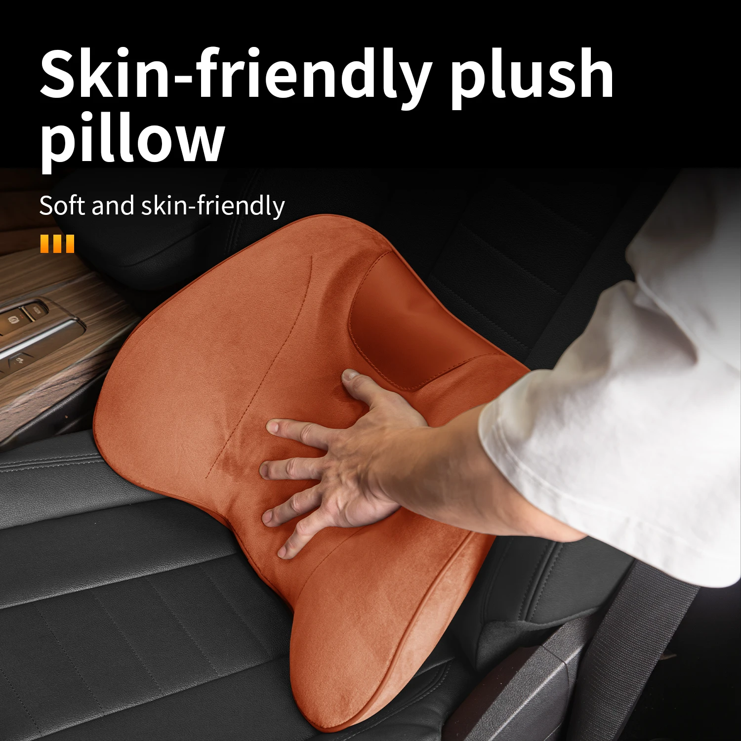 Car Seat Lumbar Pillow Breathable Skin-Friendly Fabric Fit for Tesla MODEL 3/Model S/Model X /Model Y/Cybertruck/Tesla Semi
