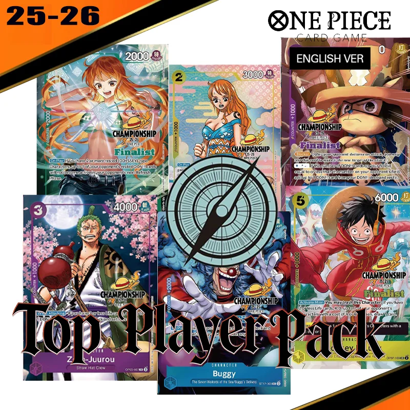 Tarjeta Coleccionable DIY One Piece CS 25 26 Top Player Pack CS 25 26 Event Pack Monkey D. Luffy, Nami, Zoro, Juro, Buggy, Tony Chopper, Tarjeta de Anime