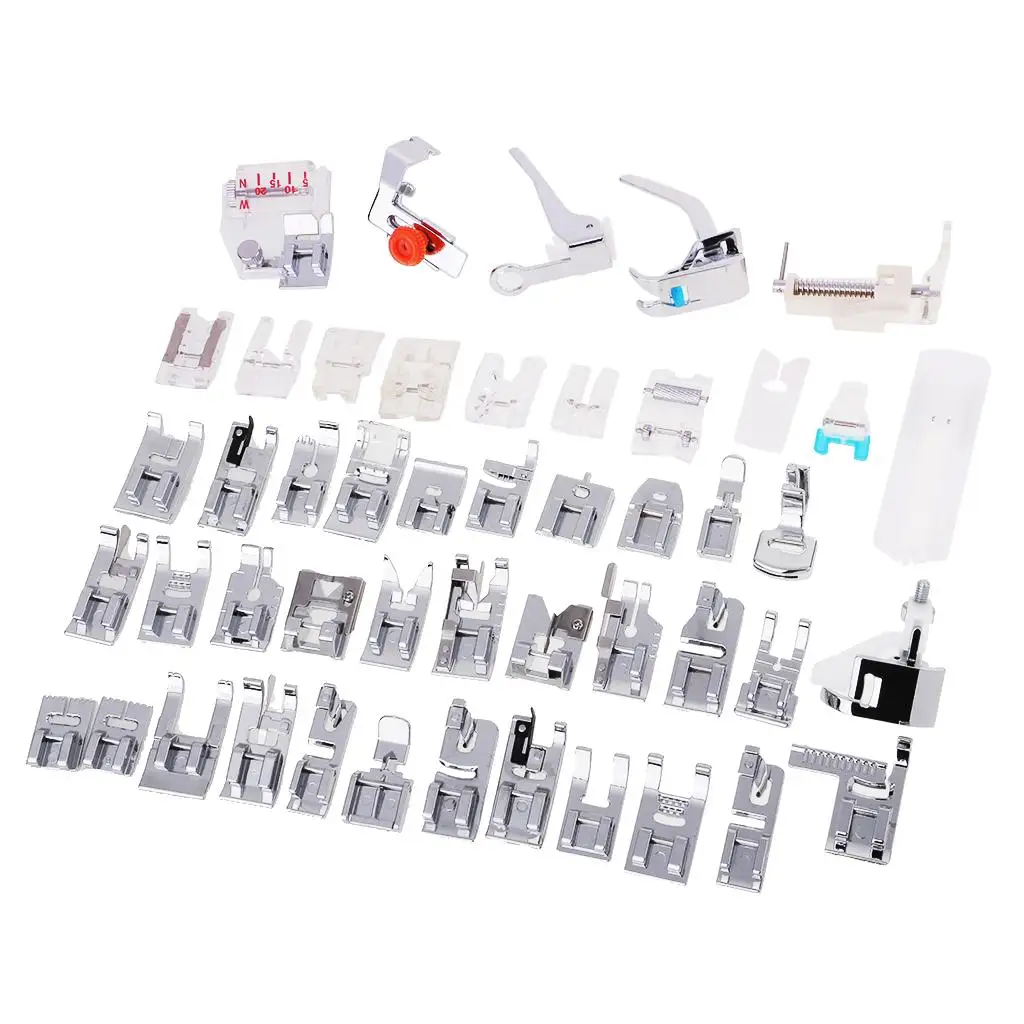 48x Generic Low Shank Sewing Machine Presser Feet Foot Universal Set