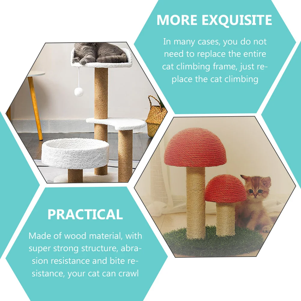 

Cat Scratching Post Climbing Frame Replacement Column Tree Scratcher Posts for Indoor Cats Kitten