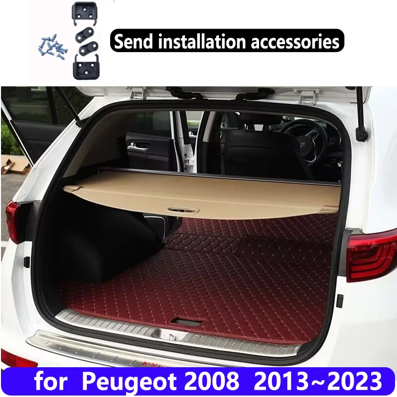 

Car trunk Curtain For Peugeot 2008 2013~2023 Car Dedicated Trunk Covers Trunk Curtain Rear Curtain Retractable Space Accessories