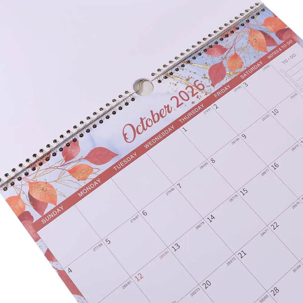 

Креативный настенный календарь с ежемесячным макетом, календарь на толстой бумаге с водонепроницаемой крышкой, просторный календарь на 18 месяцев, настенное крепление