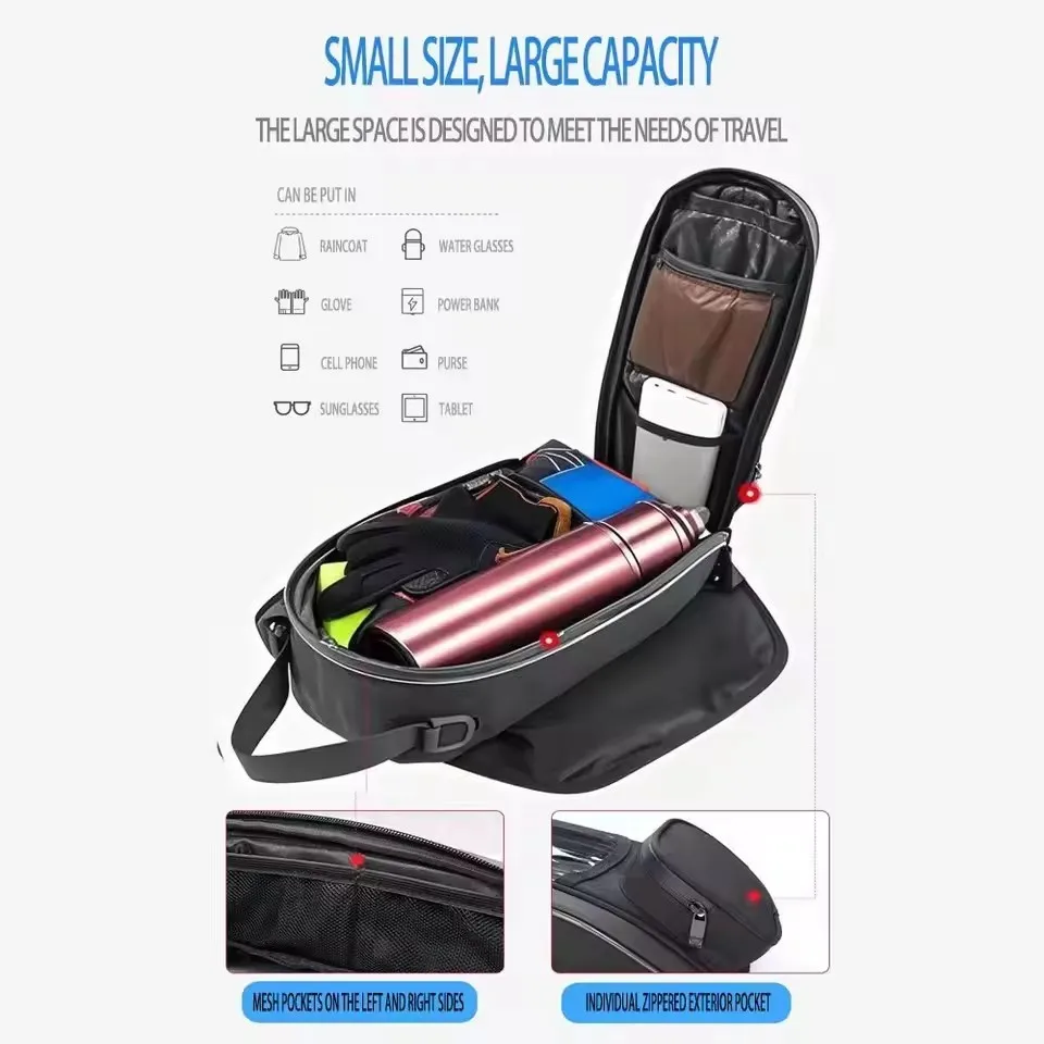 Motorcycle fuel tank navigation bag waterproof large capacity fuel tank bag    For  Honda XR230 MOTARD XR 230 250 400 125 - Image 6