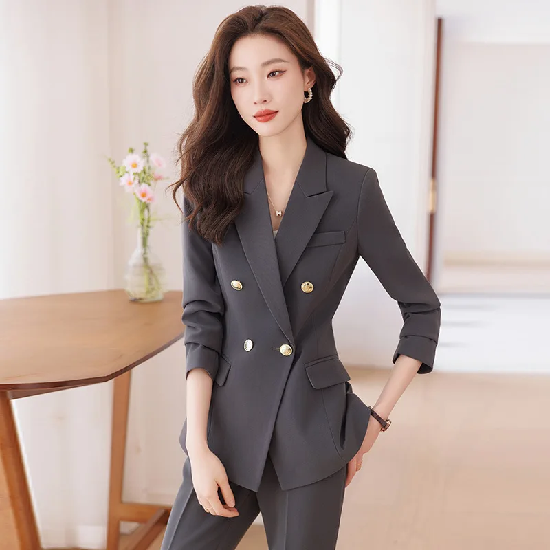 High-End Suit Women's Spring and Autumn Temperament Office Wear Civil Servant Interview Formal Wear Work Clothes Business Suit J