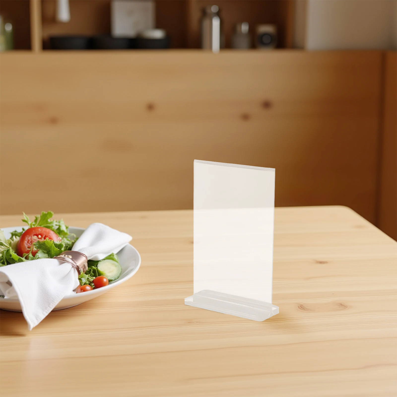 4 قطعة حامل علامة الاكريليك حامل عرض سطح المكتب حامل علامة الطاولة عمودي مكان بطاقة عرض لوازم ديكور حفلات الزواج #4