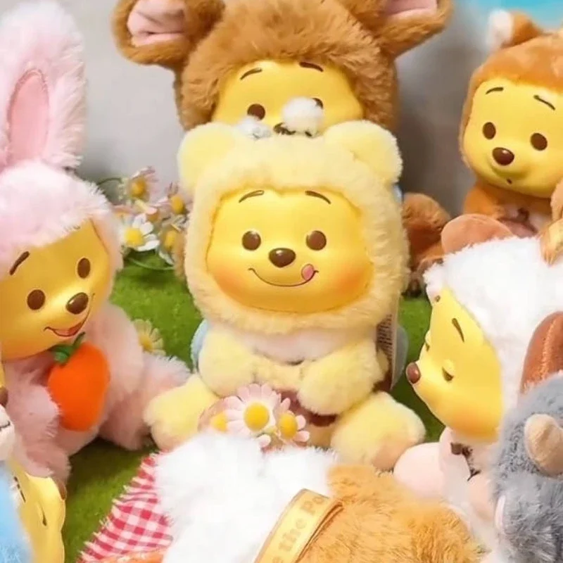 Winnie The Pooh Naughty Party Series Blind Box Vinyl Plush Winnie The Pooh Mystery Box Cute Doll Bag Pendant Grils Lovely Gifts
