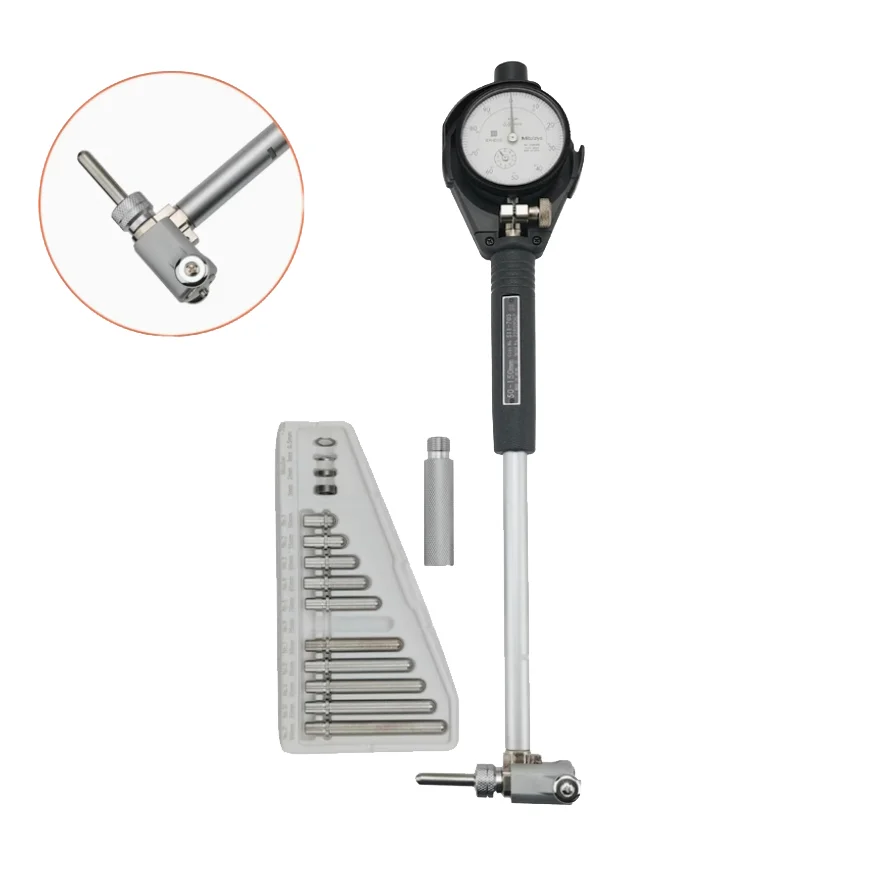 

511-713-20 Stainless Steel Lever Dial Bore Gage 50-150mm Range 0.01mm Graduation with 2046AB Dial Indicator