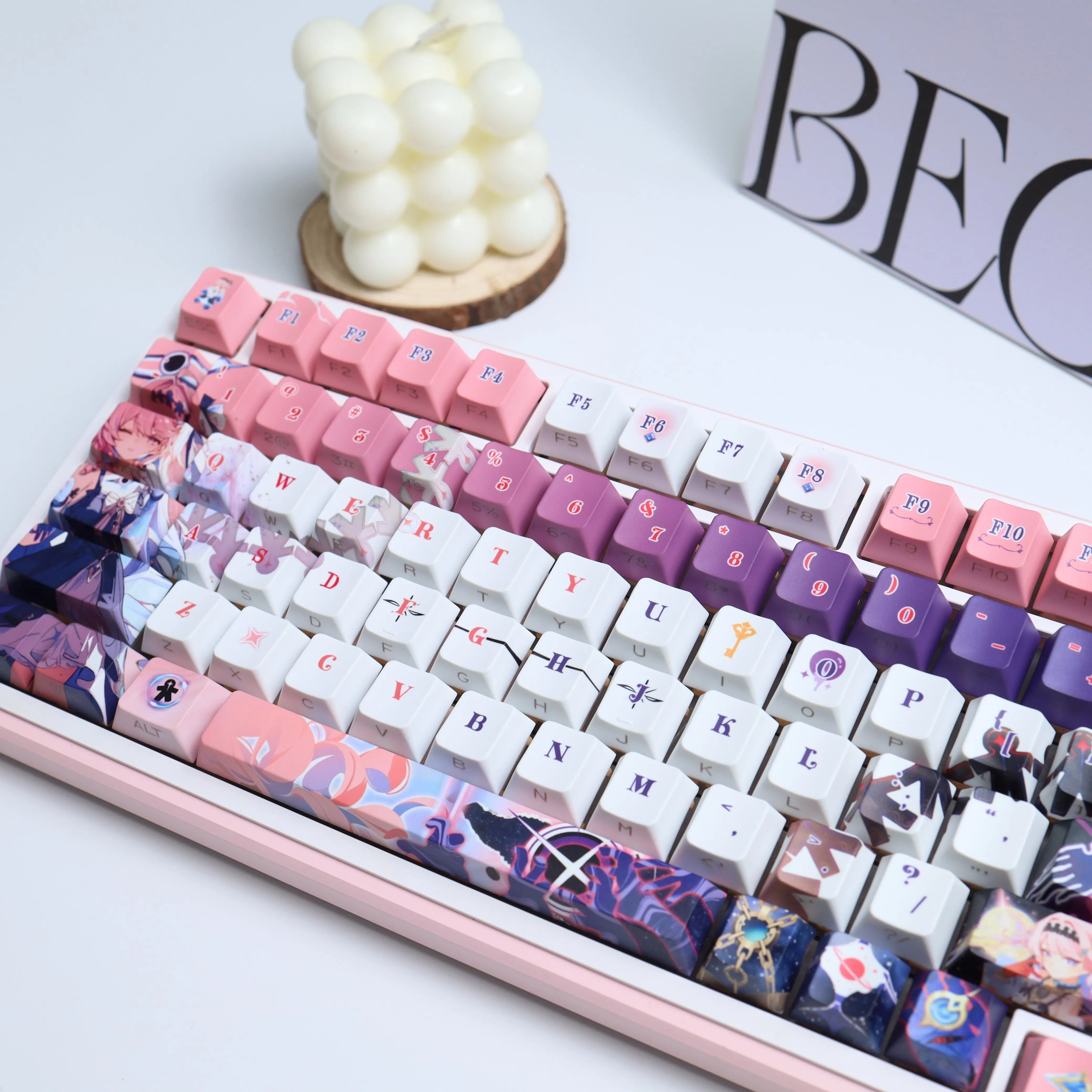 MAIMOOO Wuwa Denia Keycap Cherry Profile PBT Dye Sublimation Custom Wuthering Waves Anime Game Keycaps for Mechanical Keyboard