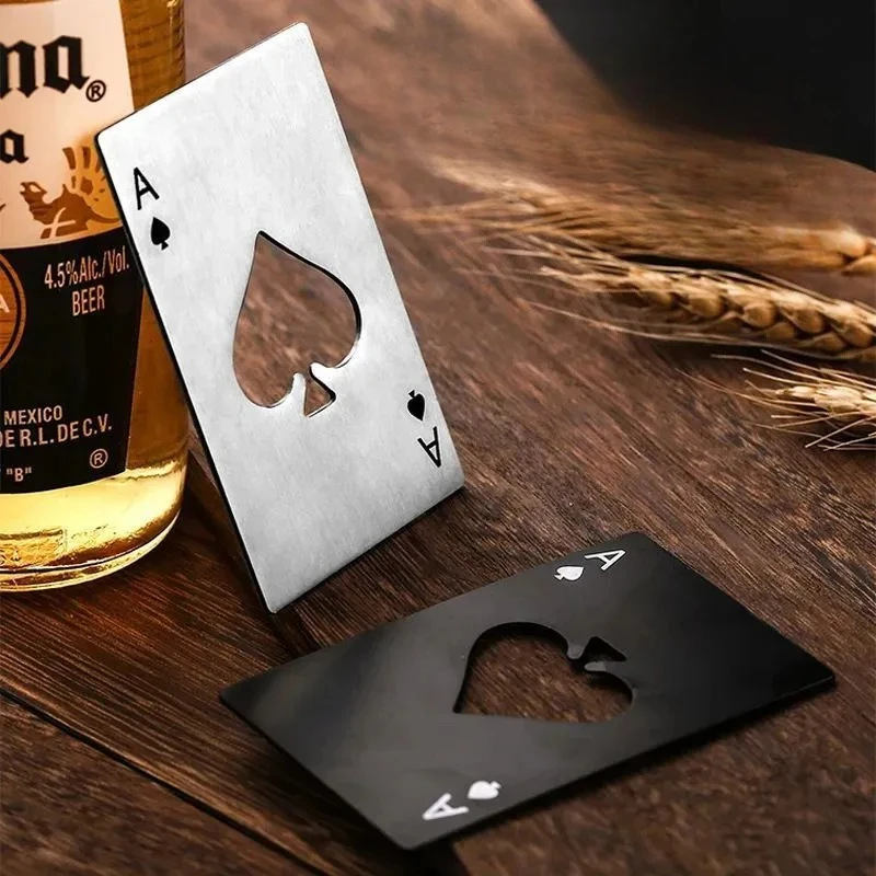 1/5/10pcs Poker Card Bottle Opener Ace of Spades Bottle Opener for Wallet and Pocket Metal Beer Opener Wedding Favors for Guests