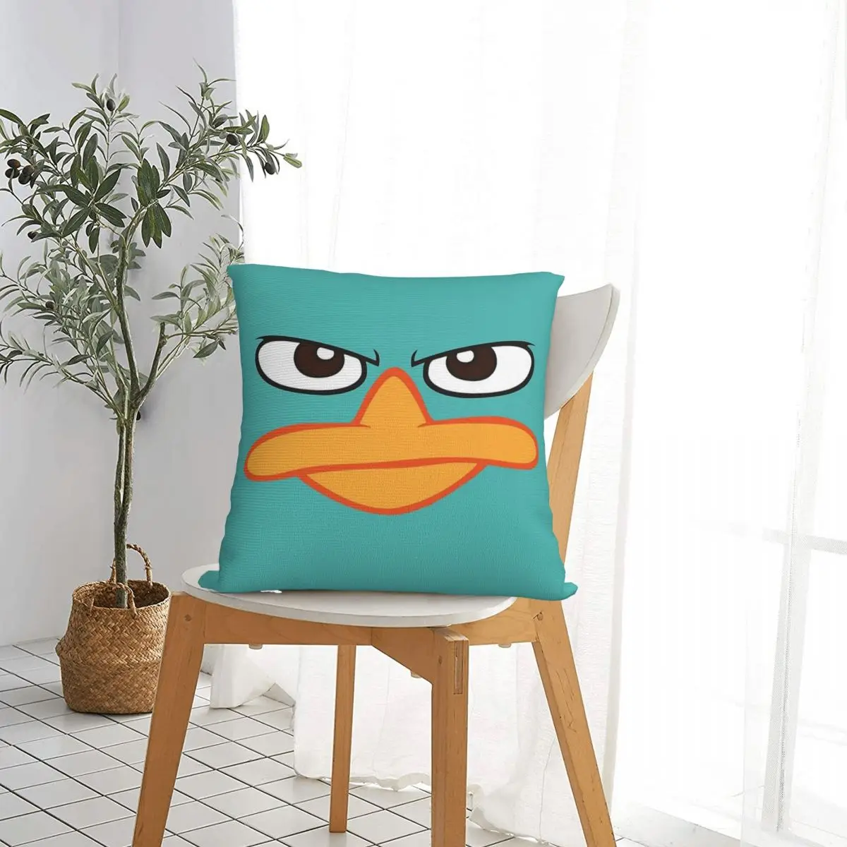 Perry The Platypus Mask Pillowcase Pillows Cover Cushion Comfort Throw Pillow Sofa Decorative Cushions Used for Home Living Room