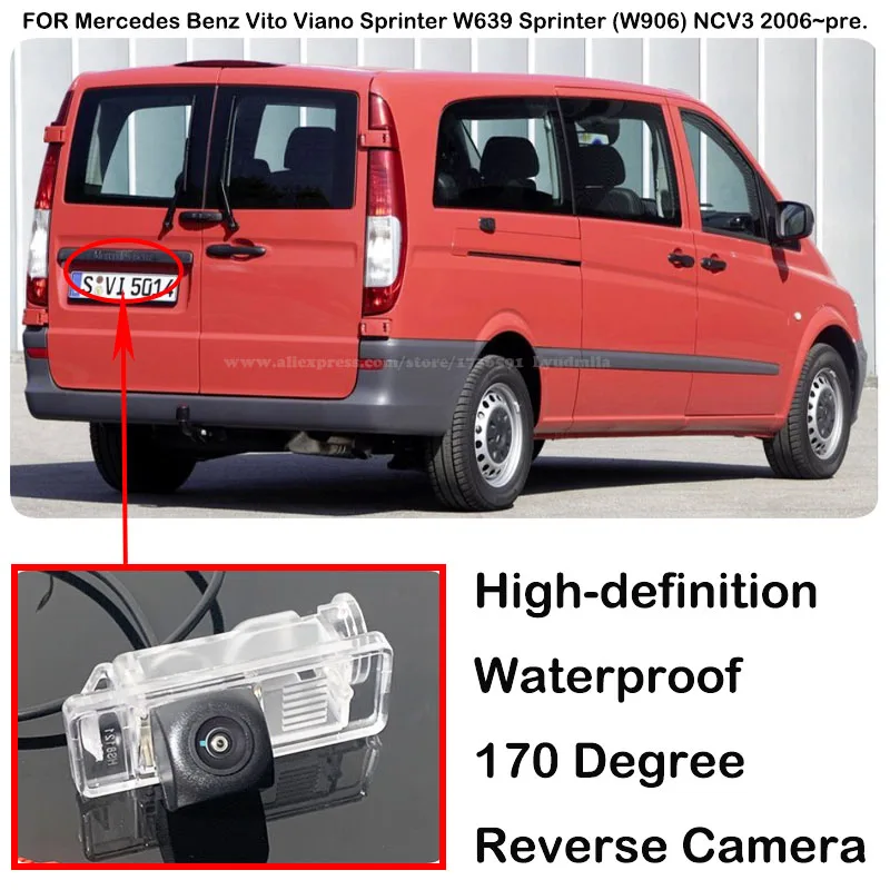 ДЛЯ Mercedes Benz Vito Viano Sprinter B Class W639 Sprinter (W906) NCV3 2006~пресс. Подсветка номерного знака камеры заднего вида для парковки