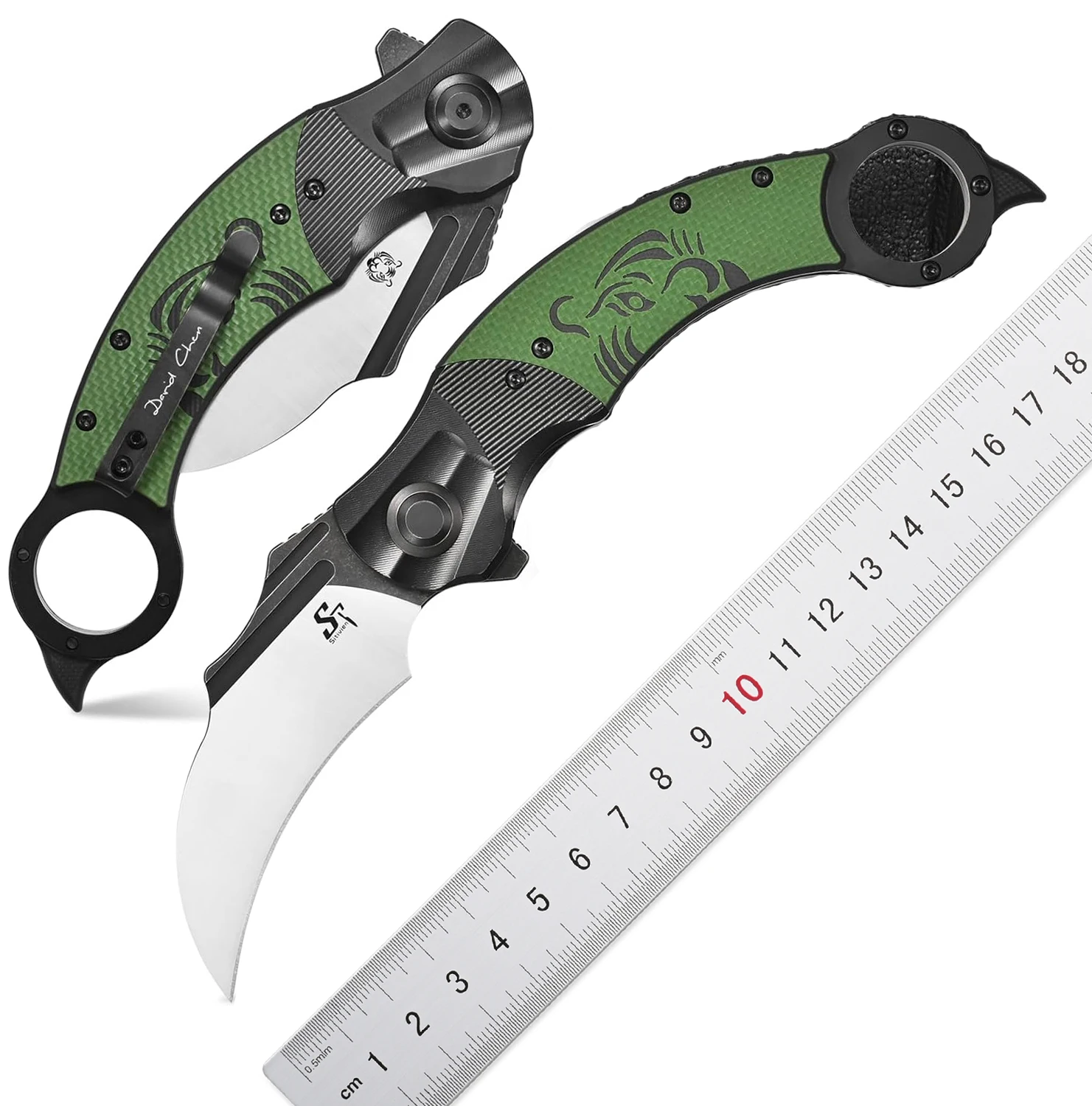 Складной карманный нож Sitivien ST164, стальное лезвие AUS-10, стальная головка, прецизионная резьба с ЧПУ + ручка G10, нож для инструментов EDC для улицы Складной карманный нож Sitivien ST164, стальное лезвие AUS-10, стальная головка, прецизионная резьба с ЧПУ + ручка G10, нож для инструментов EDC для улицы