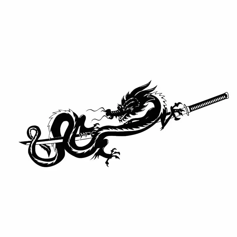 Autocollant de voiture Weiwu avec logo du guerrier dragon chinois, autocollant en vinyle imperméable JDM pour voiture et moto, peut être utilisé sur les voitures diesel