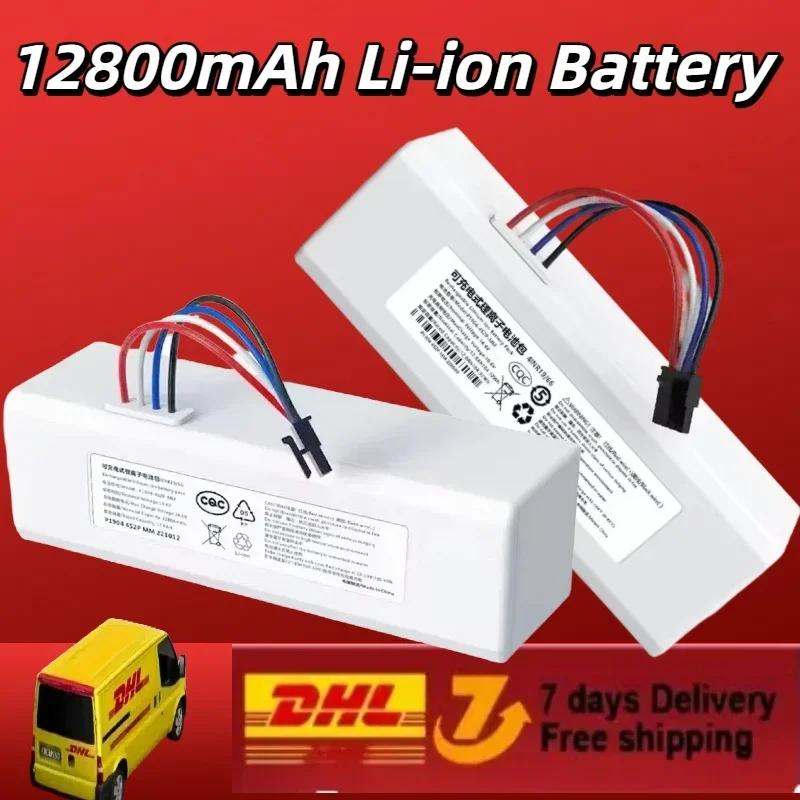 

12800mAh Li-ion Battery P1904-4S2P-MM–for Xiaomi Mijia 1C STYTJ01ZHM Robot Vacuum Mop Cleaner, Ideal Replacement Power Accessory