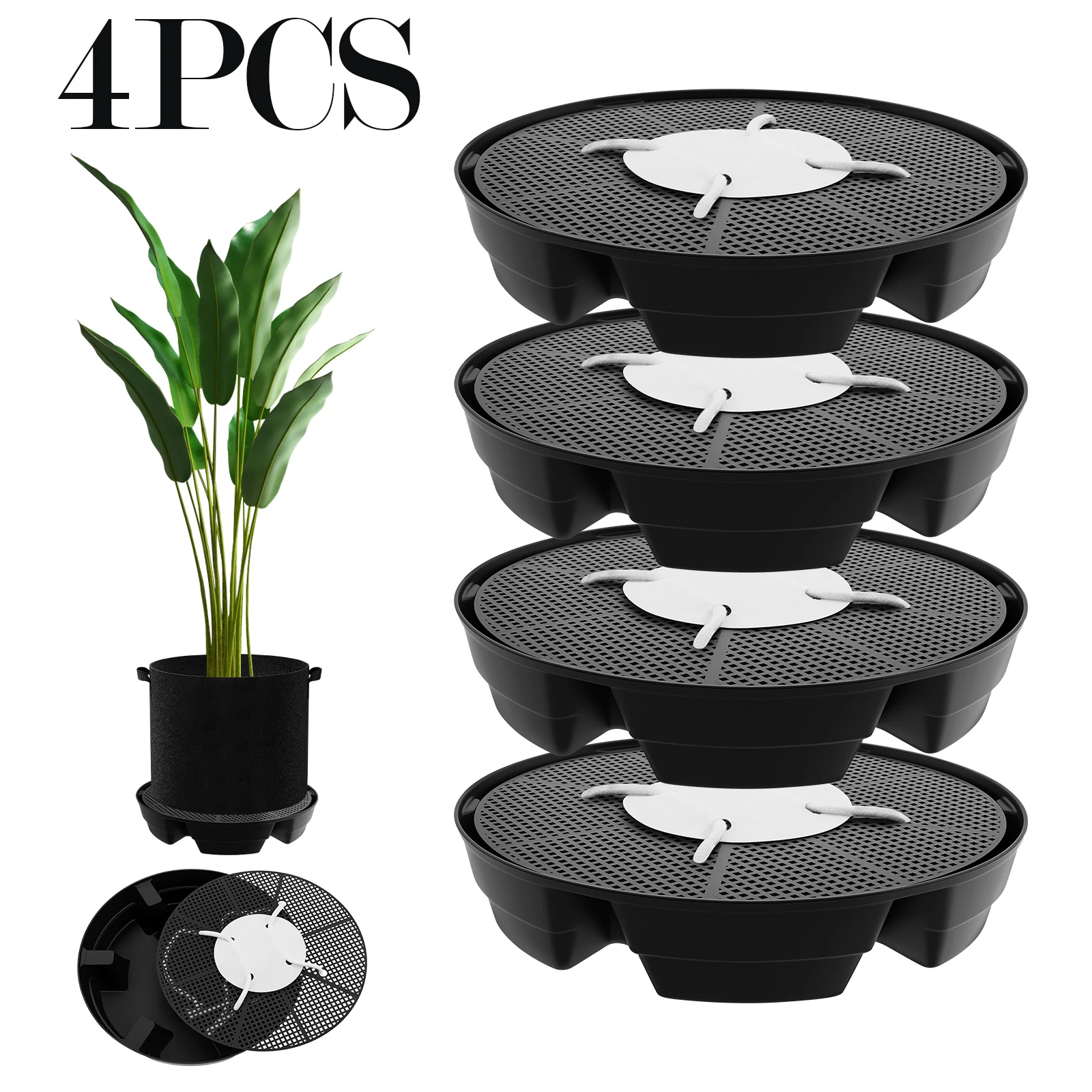 

2PCS Self Watering Plant Saucer Plant Water Catcher Drip Tray Large Capacity Self Irrigation Plant Tray for Gardening Accessorie