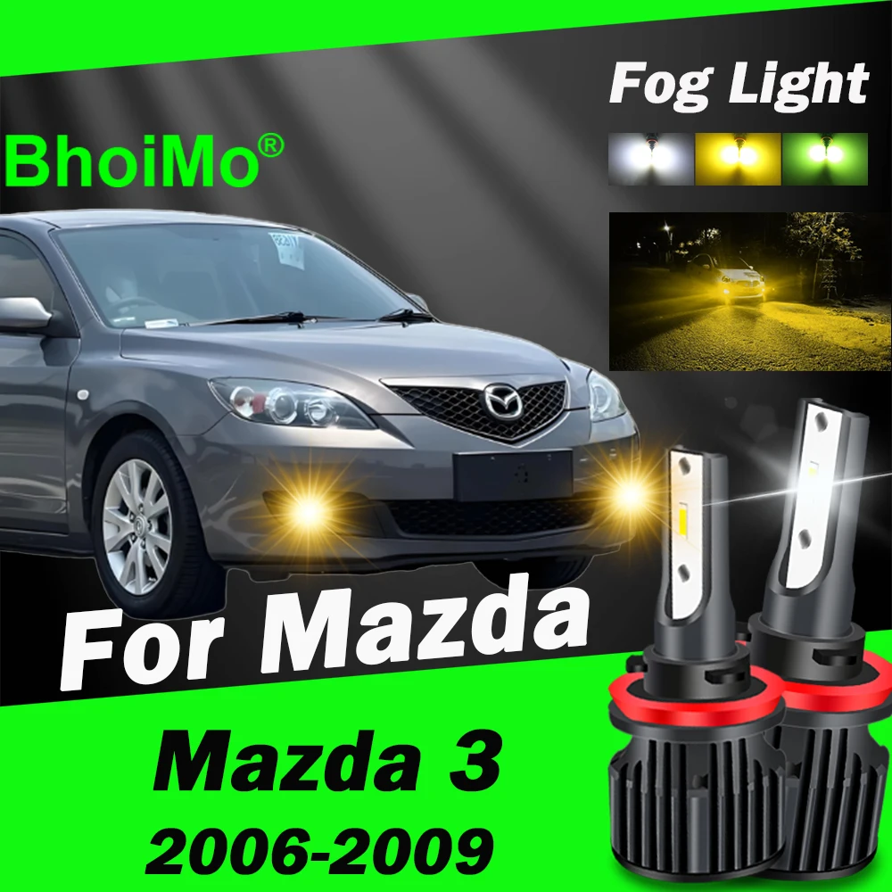 

BhoiMo For Mazda 3 Mazda3 2006 2007 2008 2009 Front Fog Light Lamp Led Bulb