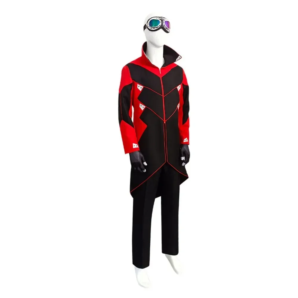 Nuovo adulto Eggman Costume Cosplay Giacca Cappotto Guanti Occhiali per Gli Uomini Sonic 2 Dottore Robotnik Halloween Party Carnevale Abiti