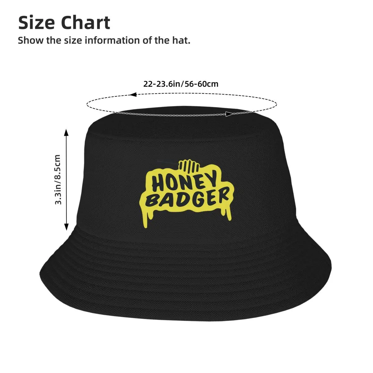 Honey Badger Ricciardo Bucket Hat Panama For Kids Bob Hats Fashion Fisherman Hats Summer Beach Fishing Unisex Caps