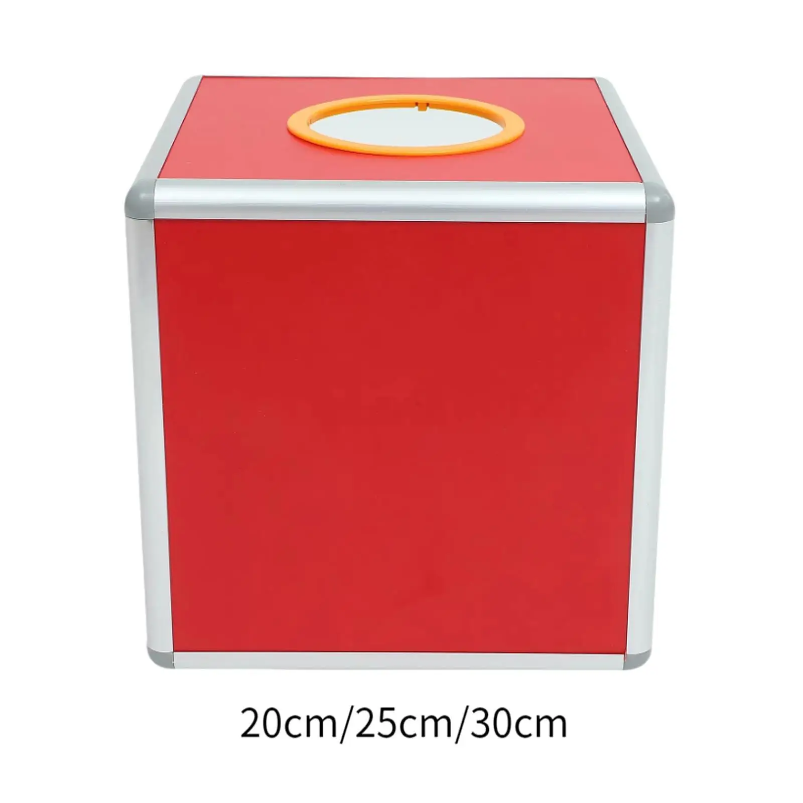 

Lottery Lucky Box Red Card Ball Storage Container with Slot Easy Assembly Ticket Raffle Box Ballot Box Storage Ticket Box