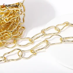 Necklace Making Supplies 14K Gold Plated Brass Irregular Chains For DIY Handmade Jewelry Craft Findings Accessories