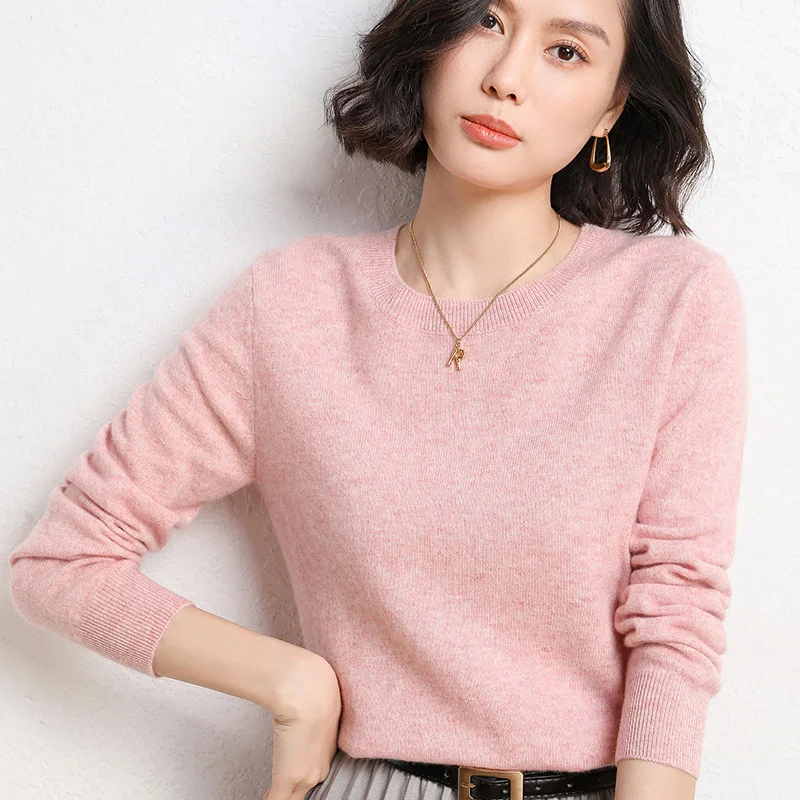 New 2022 Cashmere Sweater Women Long sleeve Pullover Women sweater Loose Version Knitted Tops