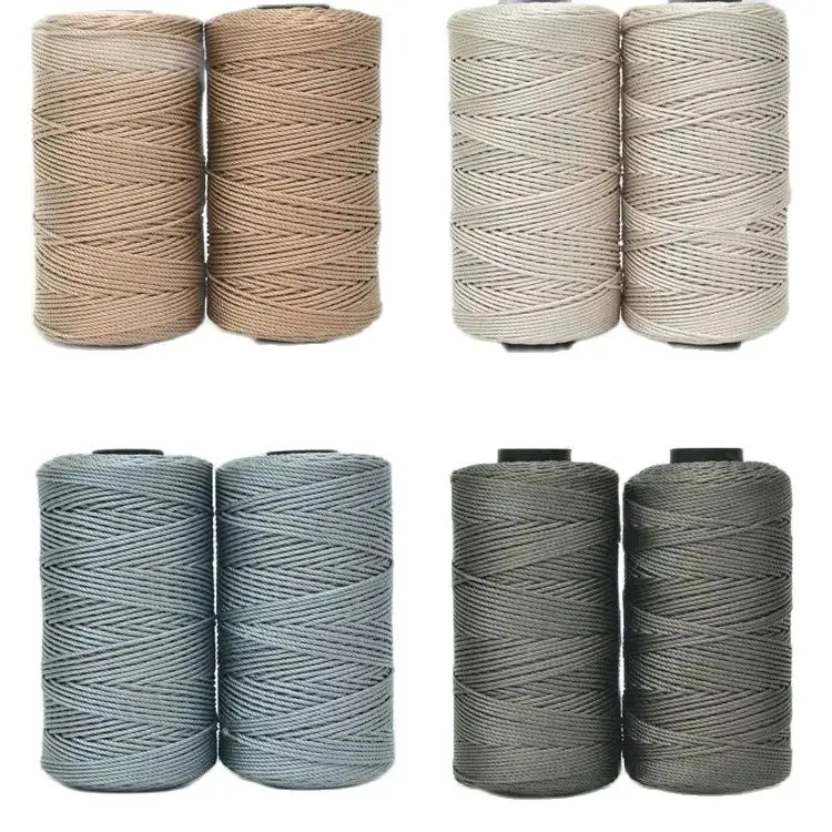 Nowa letnia przędza szydełkowa DIY Craft Thread Ice Silk Art Przędza sznurek 1,5 mm 200 m Przędza polipropylenowa do szycia lalek kapeluszy