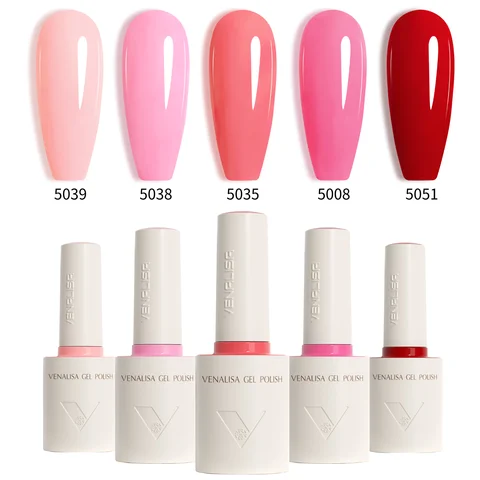 2/3/5 st Venalisa Color Gel Nagellack Combo 10 ml Hema/TPO-fri Soak-off UV LED Anti-guling långvarig topp med bra täckning 10 best sales komfärg - №1