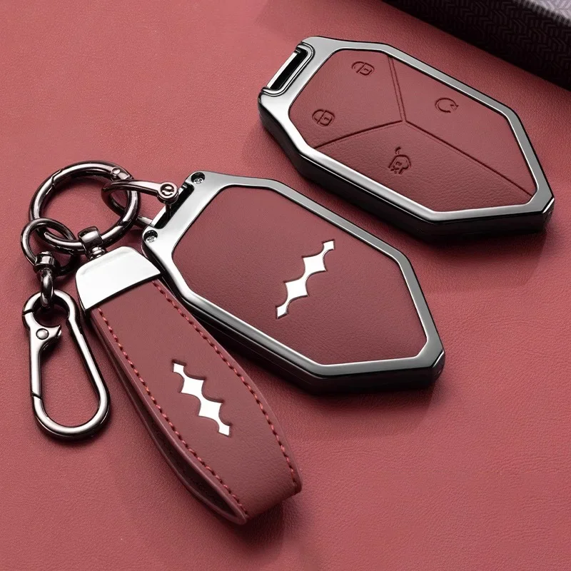 Car Key Case for BYD Formula Leopard SUPER 5 Ultra 8 Titanium 3 9 Fang Cheng Bao Keychain Cover Shell Holder Fob AccessoriesBD