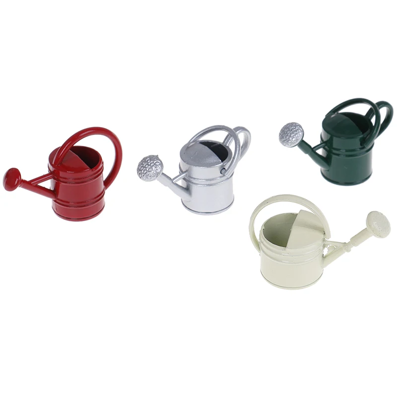 1Pc 1:12 Dollhouse miniature metal watering can model dollhouse accessories