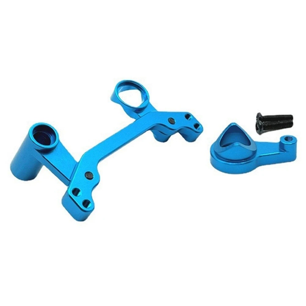 Conjunto de direção de componentes de direção de metal para 104072 104001 104002   Peças de atualização de carro RC 1/10, azul