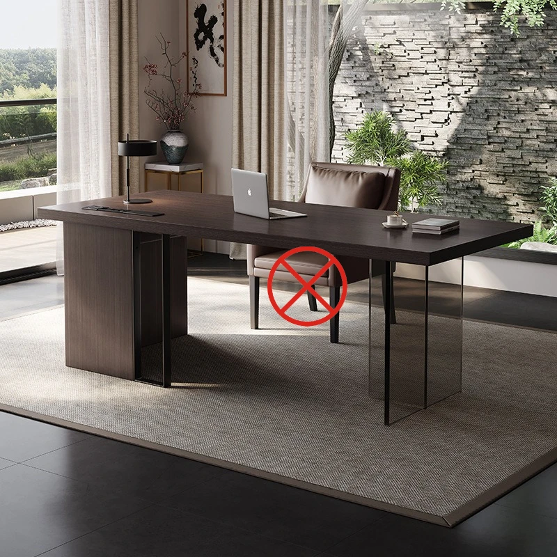 

Italian High-end Office Desks Home Living Room Modern Light Luxury Office Desks Simple Fashion Furniture Escritorio YS40CC