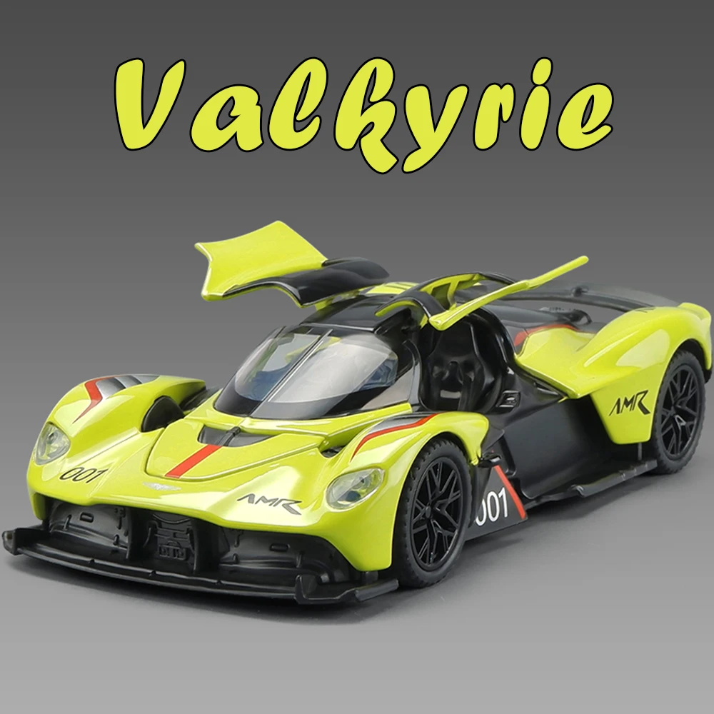1:32 Alloy Valkyrie Apollo IE Vulcan Diecast Sports Car Toys Model Sound Light Pull Back Doors Opened Miniature Models Gift Kids