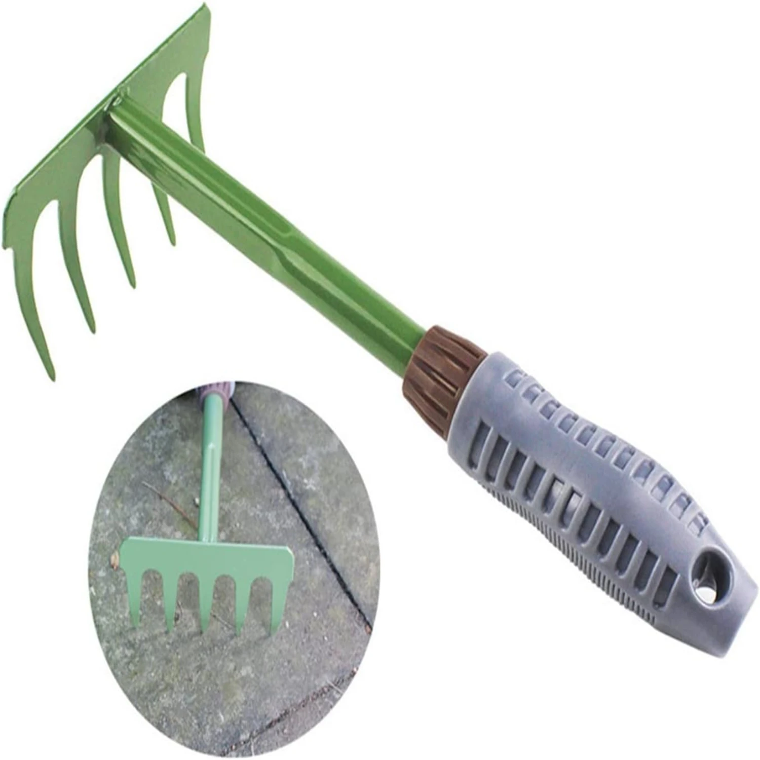 Lightweight Portable Mini Garden Tool Hand Cultivator Rake - Efficient and Versatile Tiller for Loosening Soil and Grass - Ideal