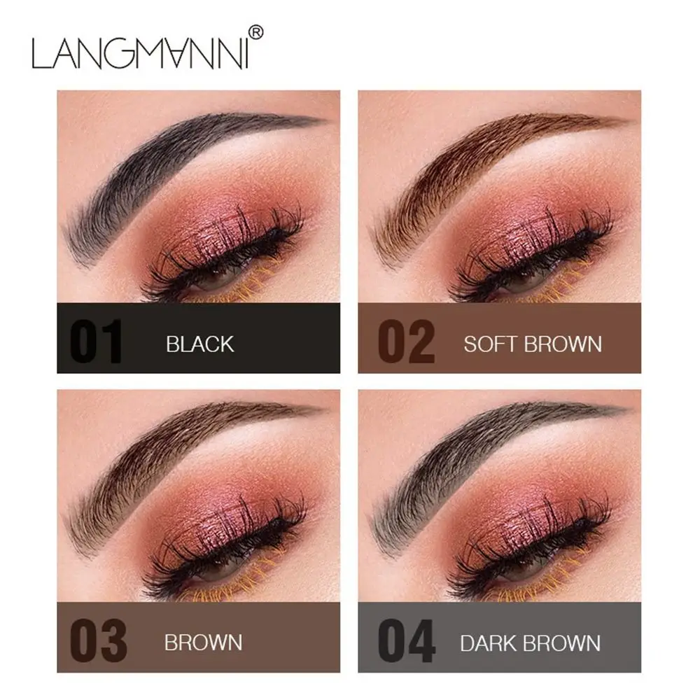 قلم حواجب جديد مقاوم للتلطخ، قلم حواجب طويل الأمد مقاوم للماء، رأس مزدوج، محسن حواجب فائق النعومة