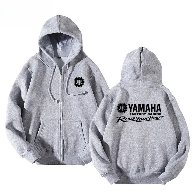 ياماها حقيقية دراجة نارية سباق سترة الخريف جديد للجنسين كامل البريدي الحرارية كبيرة الحجم سترة رياضية للرجال والنساء #1