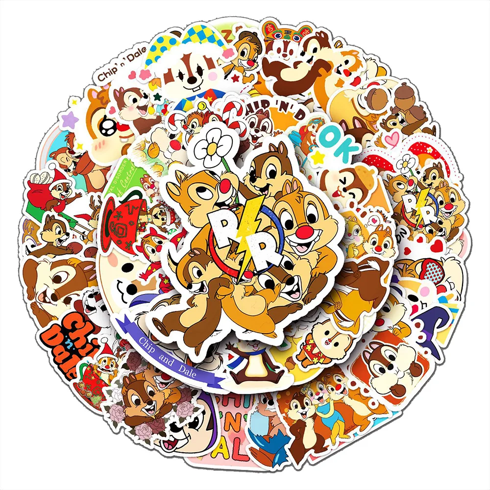10/30/50pcs Disney Cartoon Chip 'n' Dale Stickers Aesthetic Anime Graffiti Decals DIY Laptop Notebook Waterproof Cute Sticker view 3