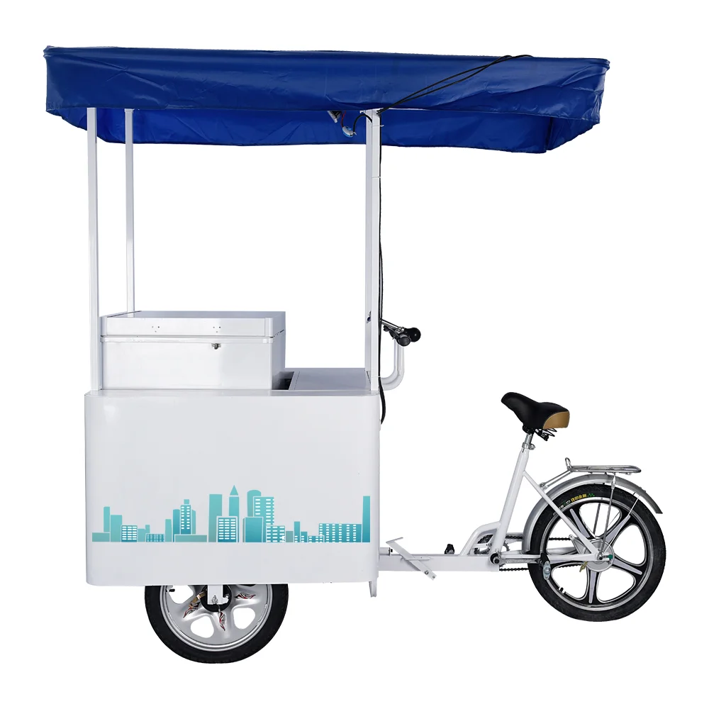 

108L Solar Freezer Ice Cream Tricycle/trike/bicycle/cart with Solar//battery Powered Ice Cream Freezer
