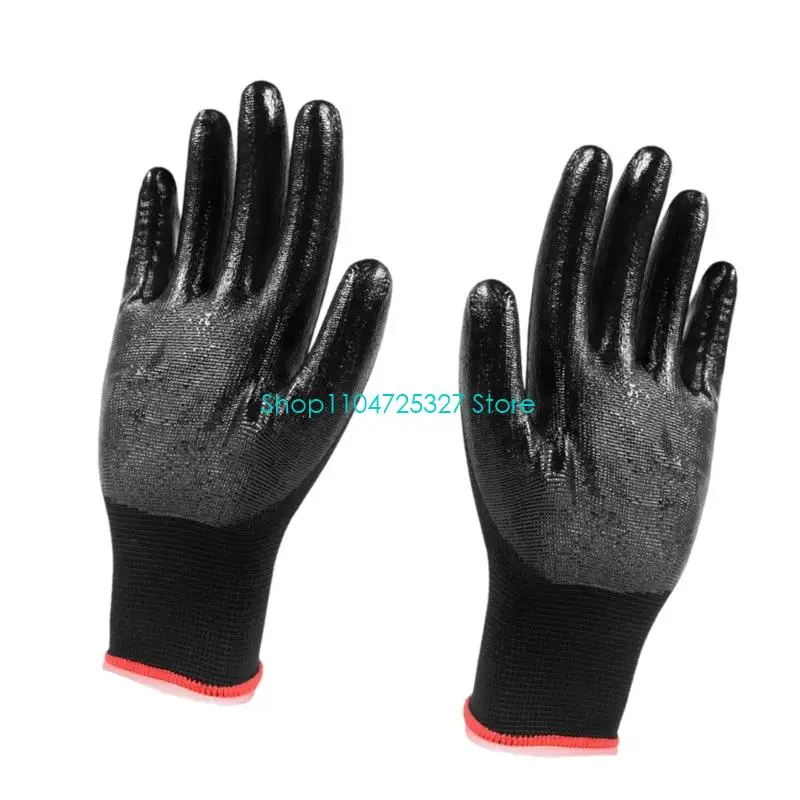 D8KF Daily Utility Gloves with Nitrile Coating for Repair and Cleaning Work Gloves