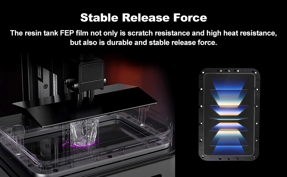 2 Stück Photon Mono 2/Mono 4 FEP Film Resin Vat FEP Upgrades 3D-Druckerzubehör für Anycubic Photon Mono 2 UV DLP LCD – Detail 4