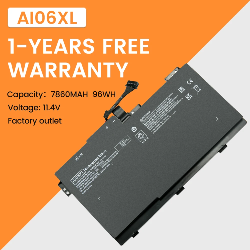 AI06XL Laptop Battery For HP ZBook 17 G3 T7V62ET V1Q05UT X9T88UT T7V61ET 17 G3 Workstation Series