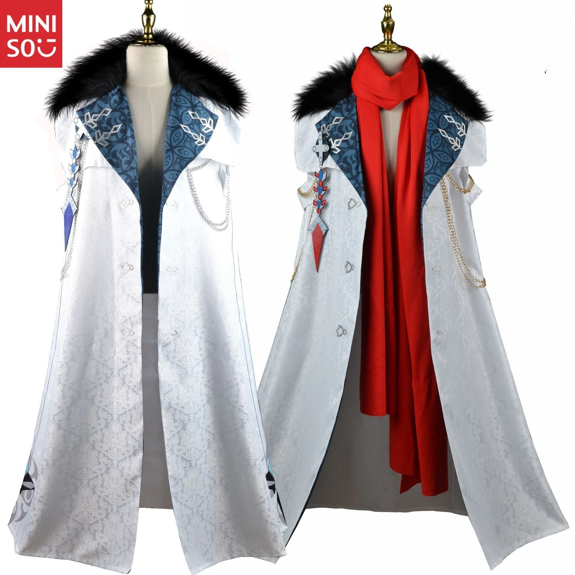 

Genshin Impact Fatui Harbinger Cosplay, Tartaglia Pantalone Sandrone Cloak Set