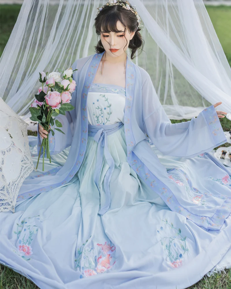 Ancient Traditional Elegant Tang Dynasty Princess Performance Clothes Chinese Dress Oriental Style Fairy Hanfu Costume Cosplay