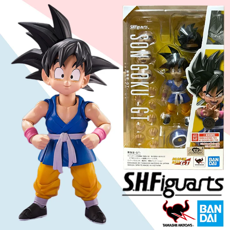 

Original Bandai Anime Action Figure Dragon Ball GT SHFiguarts Son Goku GT Finished Model Kit Collection Toy Gift for Children