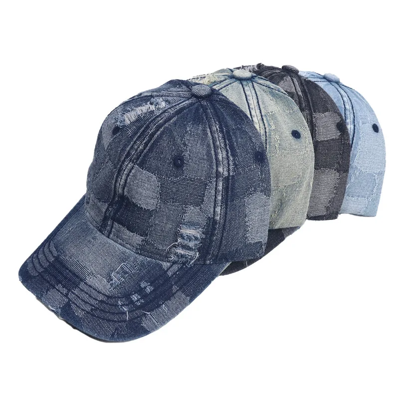 bone-de-beisebol-feminino-original-tie-dye-em-jeans-lavado-e-desgastado-primavera-verao-com-decoracao-de-fivela-metalica
