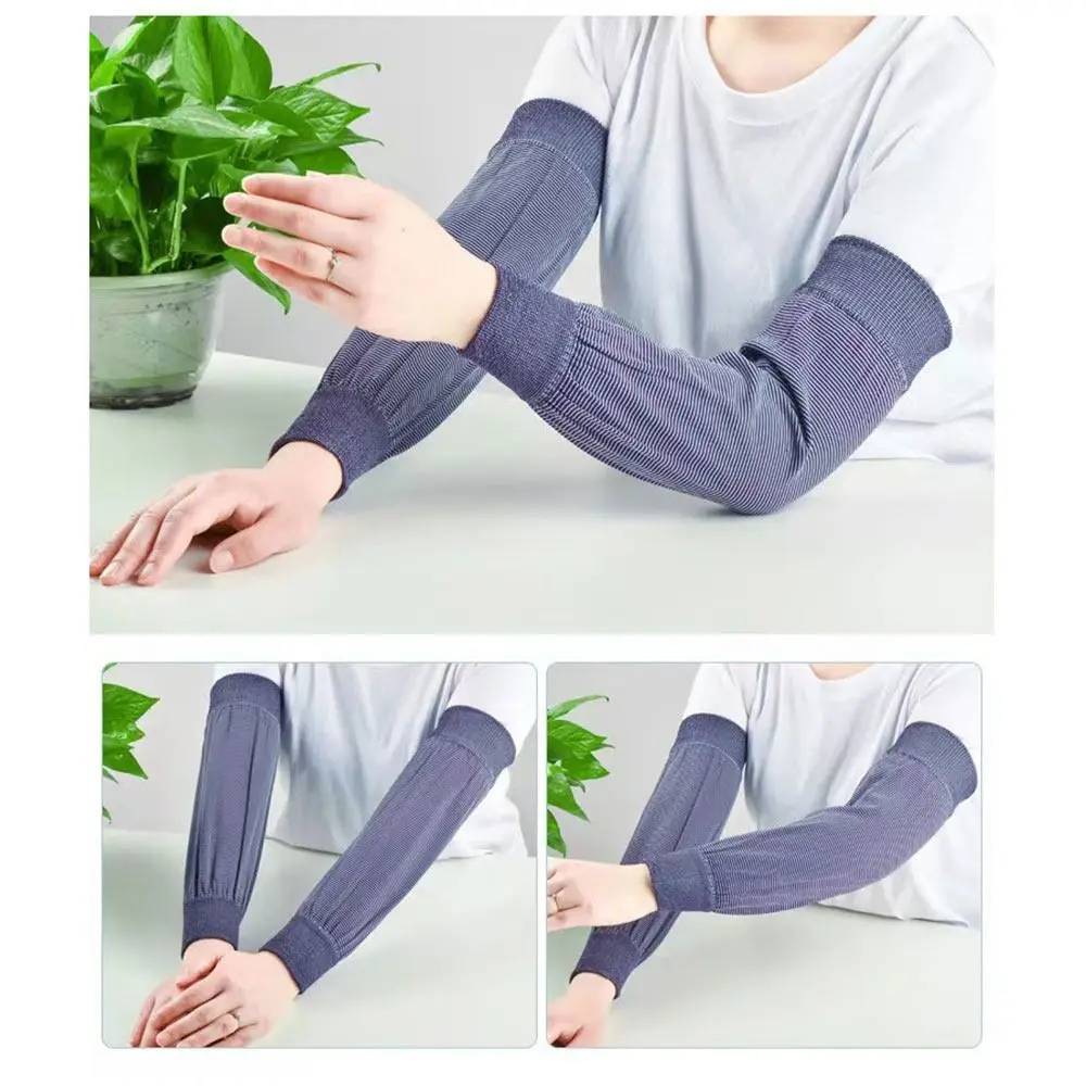 Long Gloves Arm Sleeves UV Protection Summer Cooling Sun Protection Sleeves Hand Cover Cooking Arm Cover Men Women