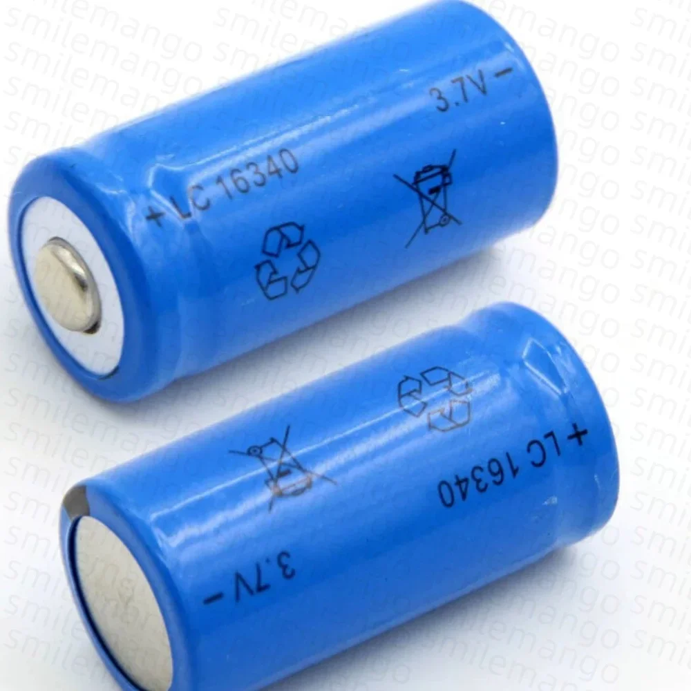 3,7 V 1300 mAh 16340 CR123A Li-Ionen-Akkus und für LED-Taschenlampe, Laserstift für 16340 CR123A-Akku