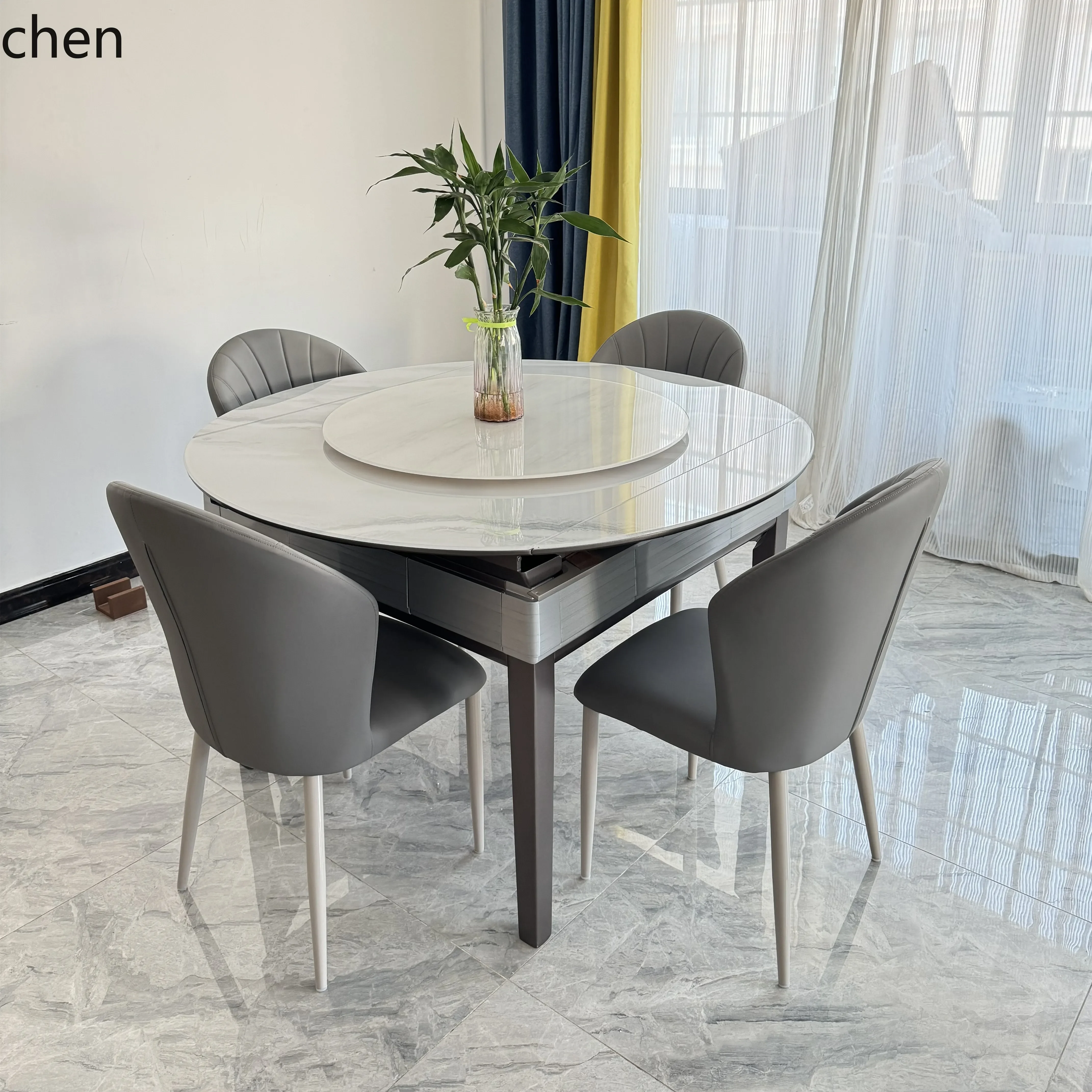 new solid wood mahjong table integrated, long dining table dual-purpose mahjong machine, automatic dining  mute
