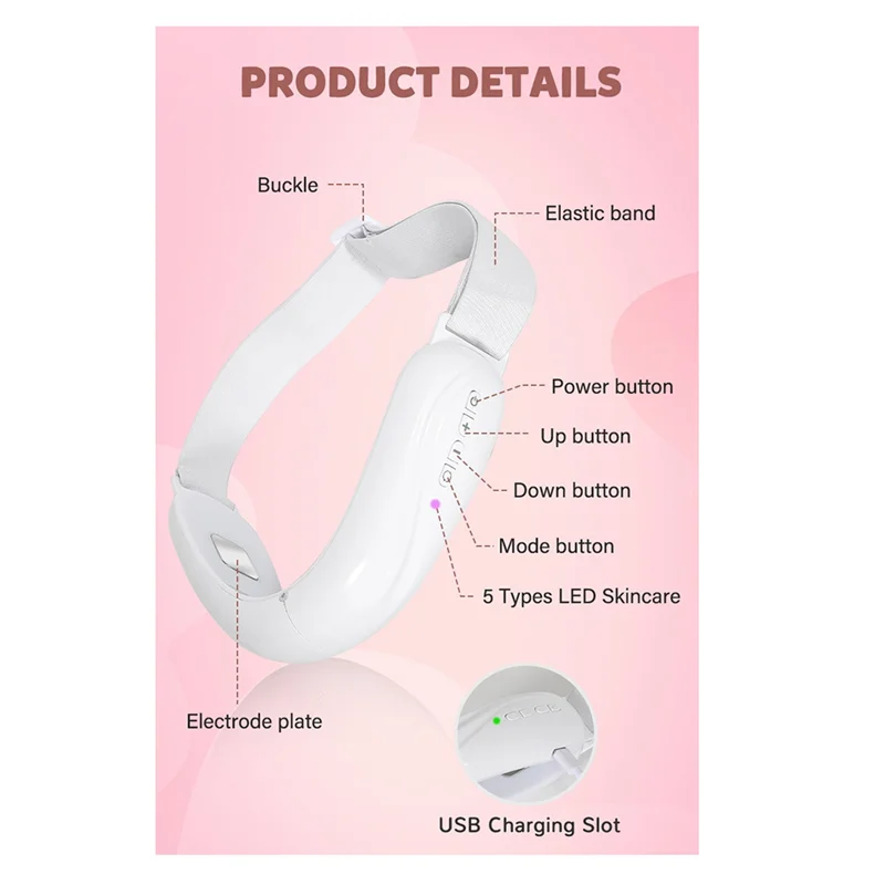 AA20-Facial Beauty Enhancer With Massage Lifting, Hot Compress For Double Chin Firming - V Face Slimming Instrument