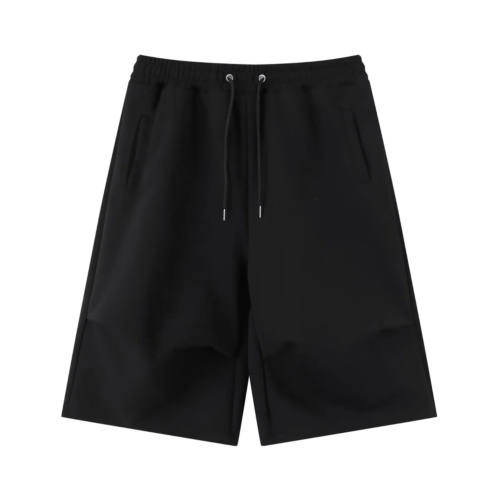 

Однотонные шорты, мужские летние новые корейские повседневные свободные капри с карманами, модные универсальные черные красивые спортивные брюки на шнурке